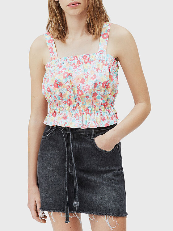 VENICE top with floral print - 1