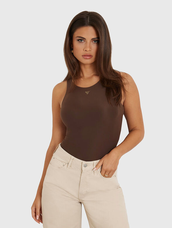 Brown top with logo - 1