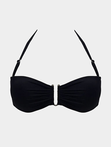 ESSENTIALS padded bandeau bikini bra in black - 3