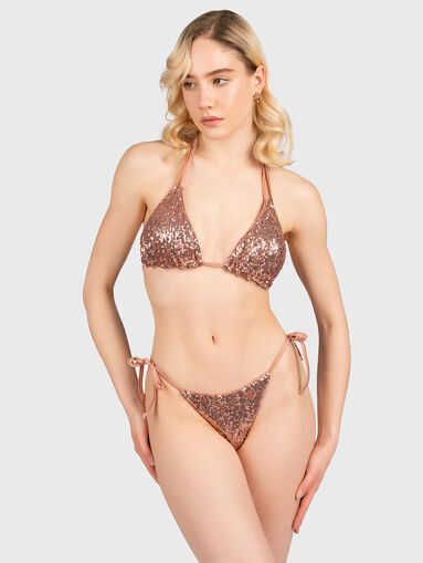 Bikini bottom with appliquéd sequins - 3