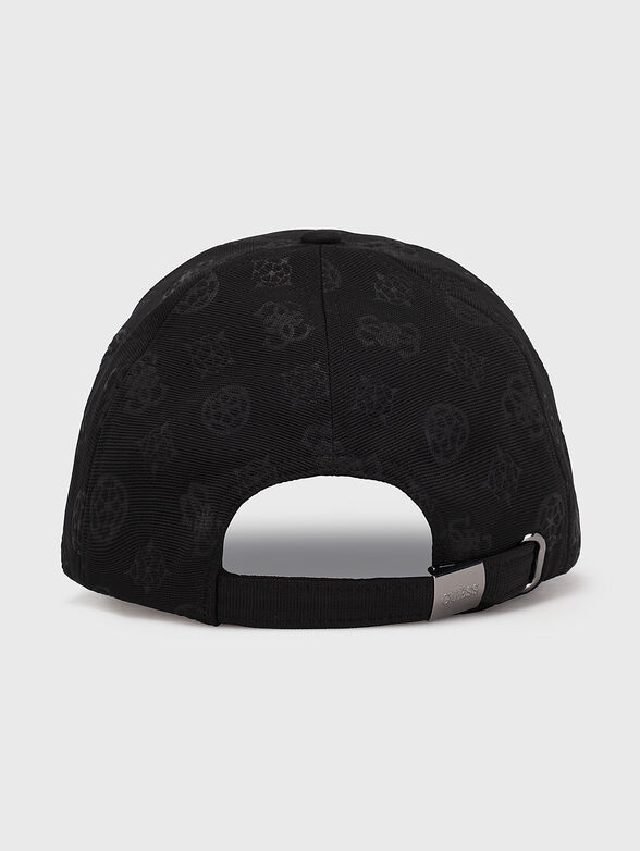 Black baseball cap with logo print - 2