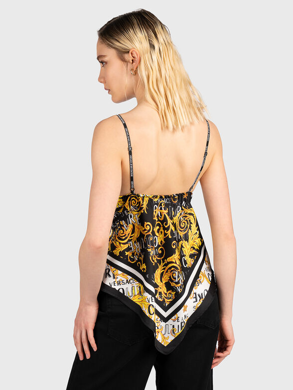 Asymmetric top with print - 2