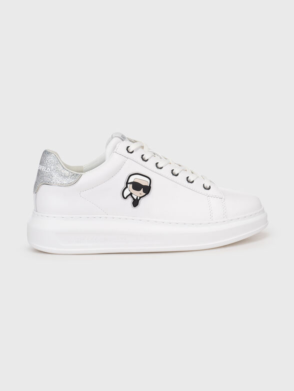 KAPRI leather sneakers with accent logo - 1