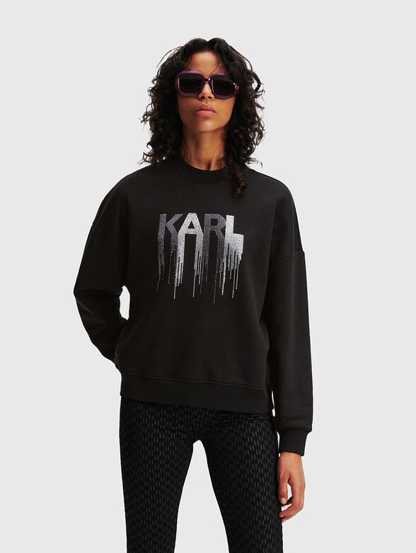 Sweatshirt with rhinestone detail - 1