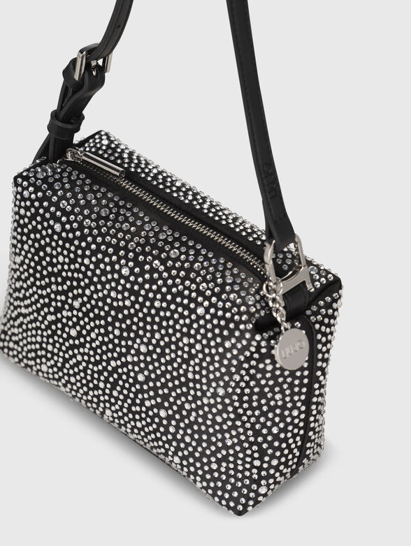 Bag with appliqued rhinestones - 4