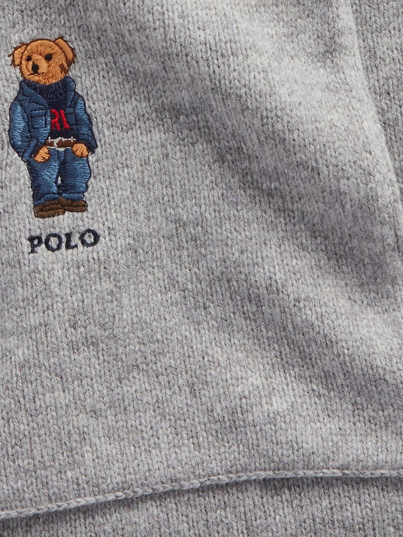 Scarf and hat set with Polo Bear embroidery - 3