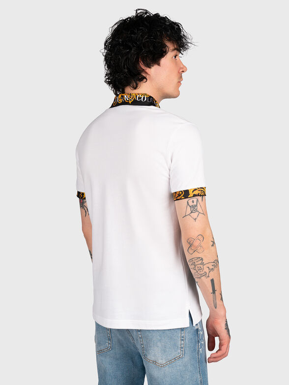Black polo shirt with contrasting collar - 3