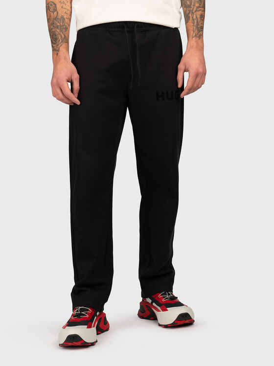 Pantaloni sport din bumbac cu logo - 1
