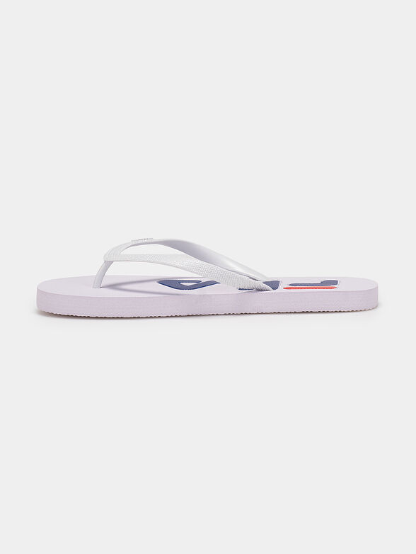 TROY black flip flops with contrasting logo - 4