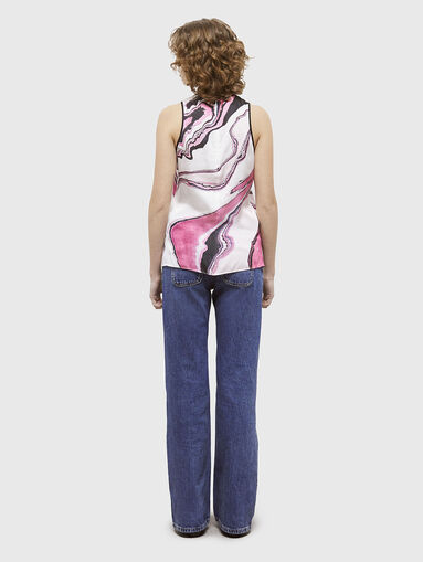 Top with accent print - 3