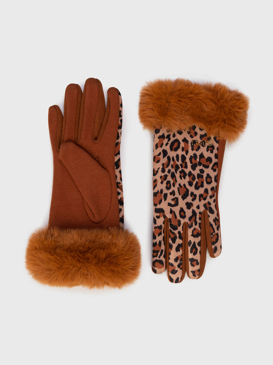 Gloves with animal print  - 1