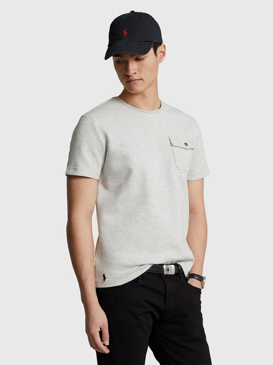 Grey T-shirt with pocket - 1