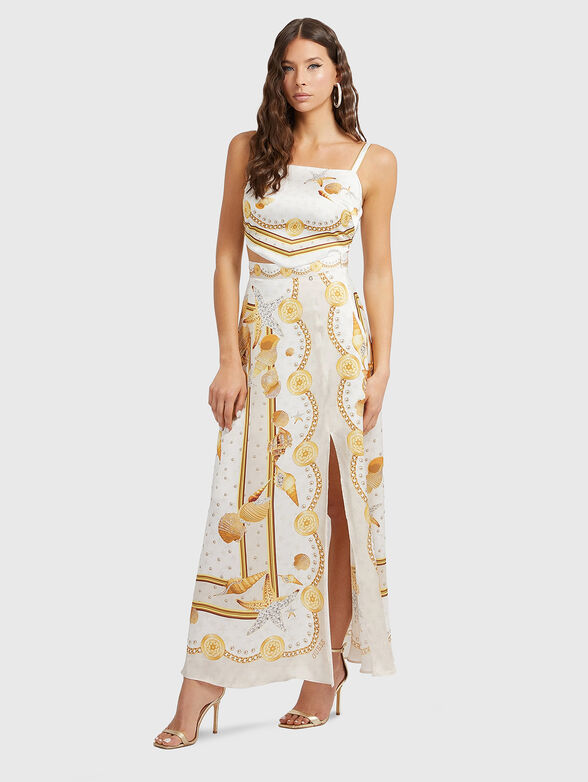 DORA printed satin maxi skirt - 4