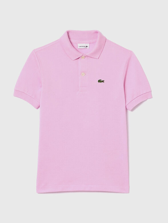 Cotton polo shirt with logo  - 1