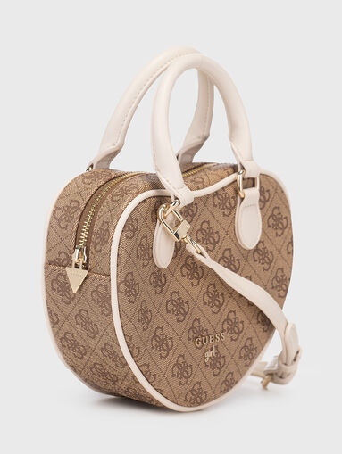 Beige bag in the shape of a heart - 4