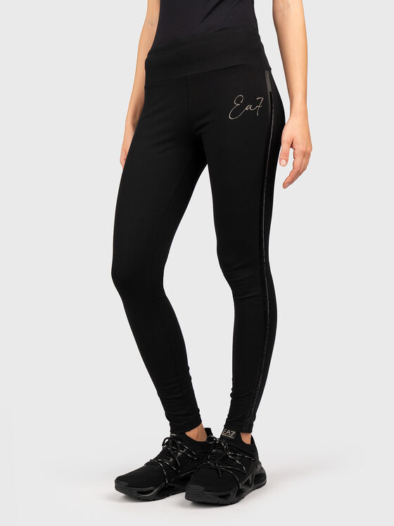 Black leggings with logo accent - 1