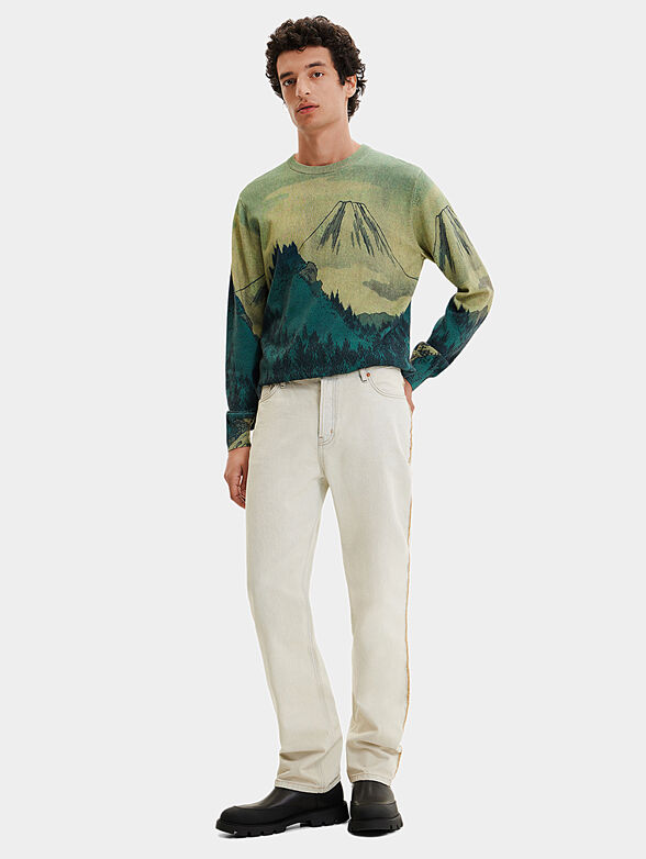 CRISTIAN knitted sweater with print - 2