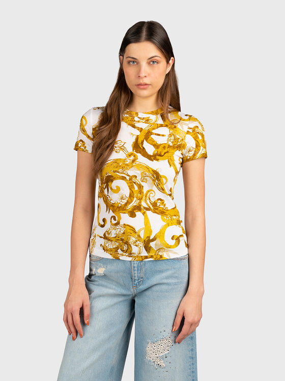 Tricou alb cu motive baroc - 1