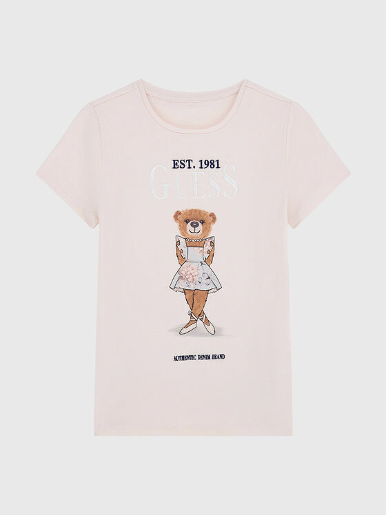 Blue T-shirt with print - 1