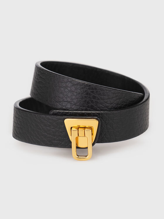 BEAT SOFT leather bracelet in black - 1