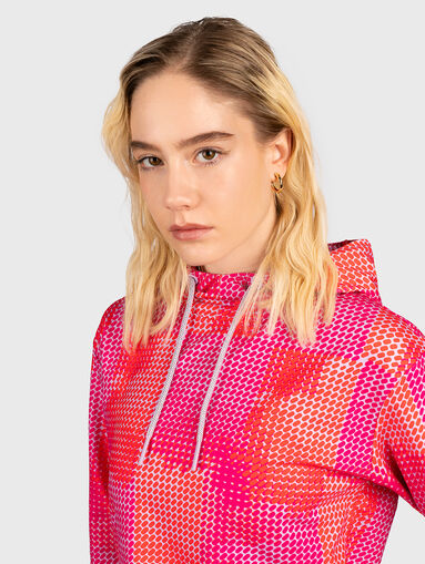 RIVES AOP cropped hooded sweatshirt  - 5