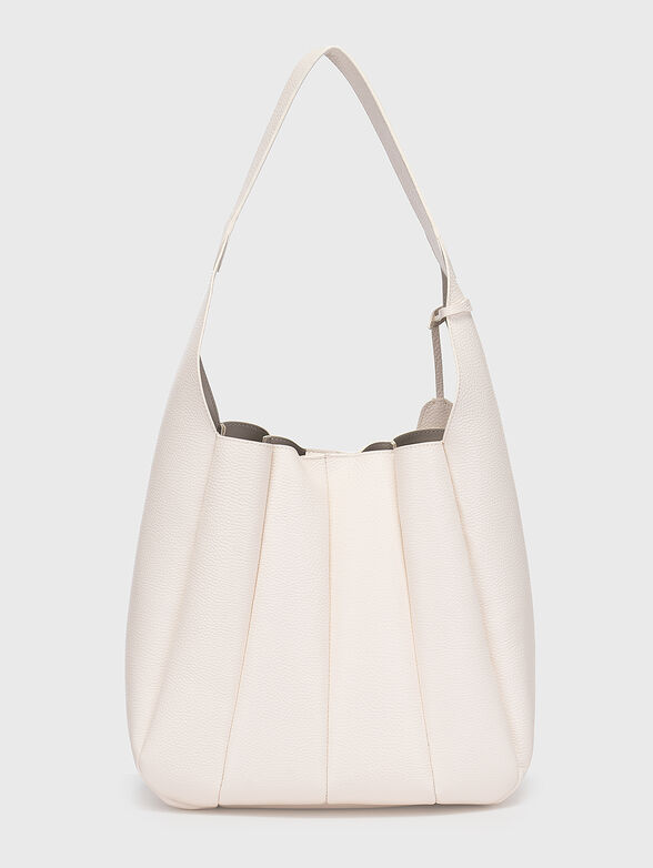 White leather bag with small purse - 2