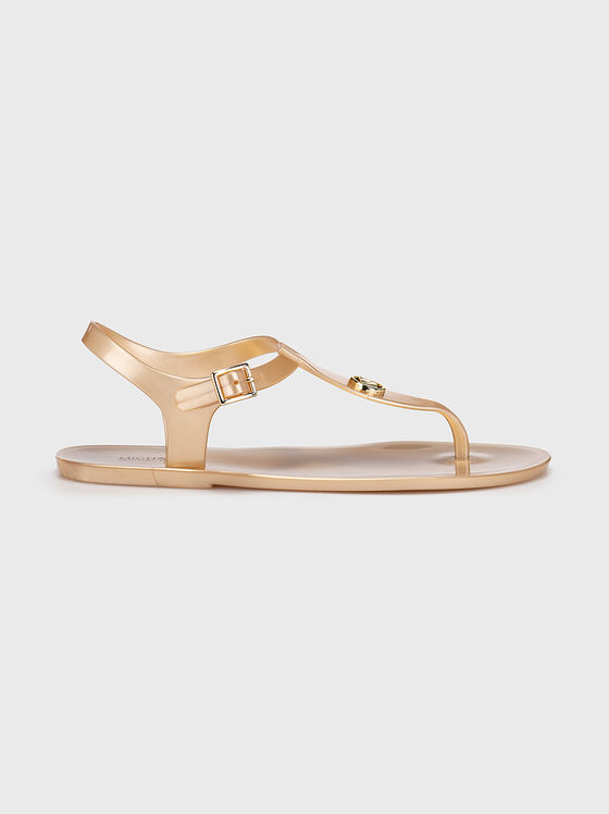 MALLORY JELLY gold beach sandals - 1