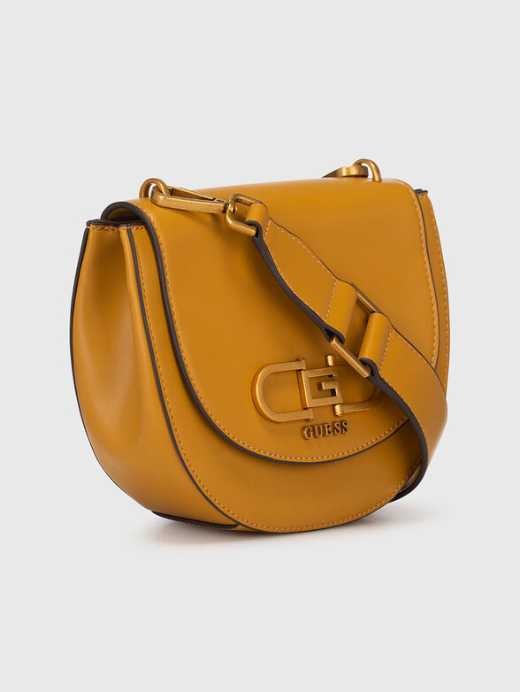 Black crossbody bag with metal logo accent - 4
