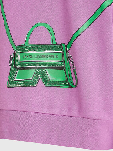 Sweatshirt with contrast art print - 4