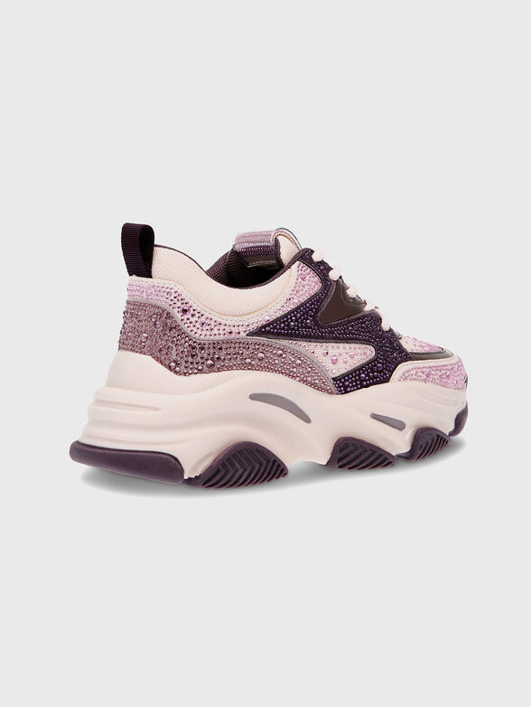 PRIVY sneakers in beige with rhinestones - 4
