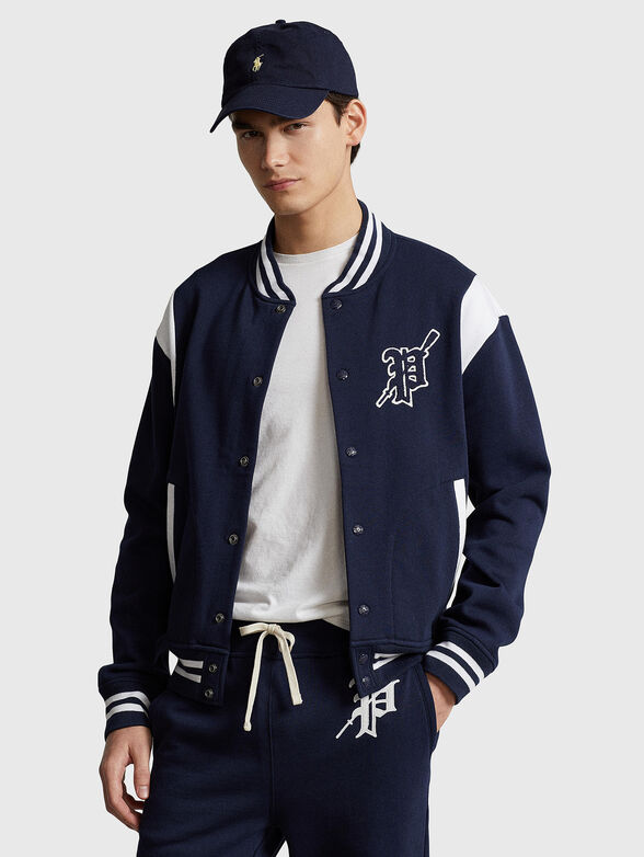 Bomber jacket with accent patch - 1