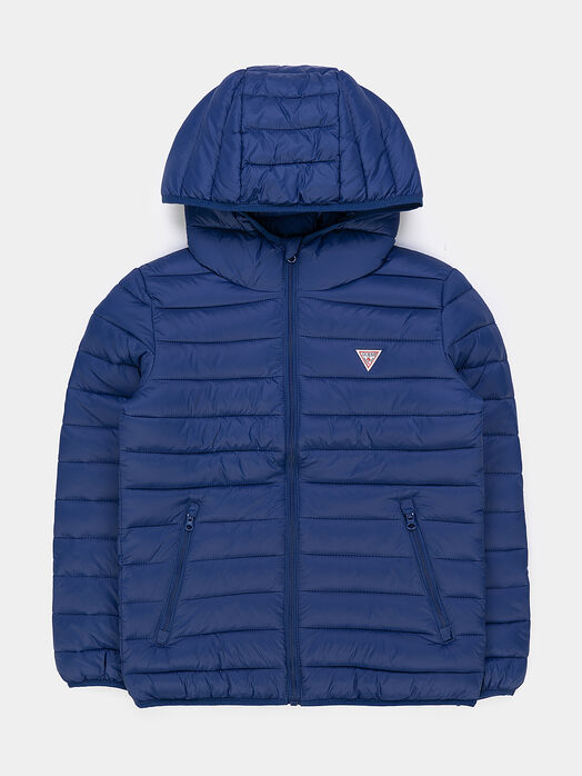 Blue jacket with a hood