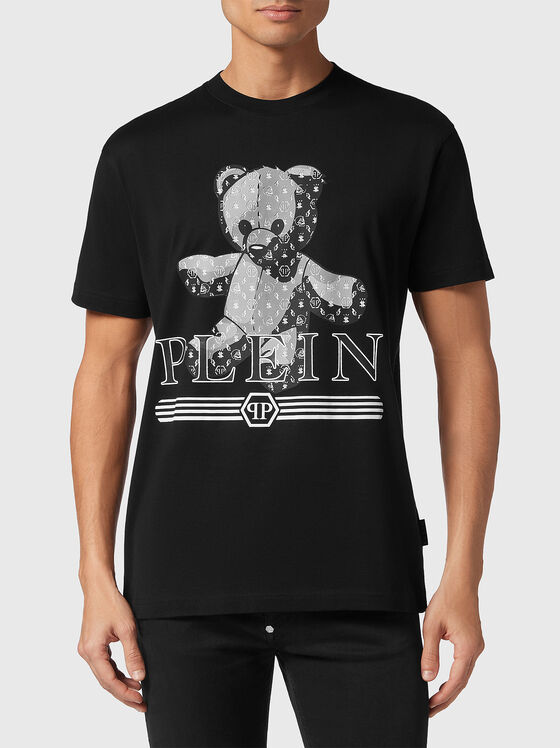 Tricou negru TATTOO cu imprimeu  - 1