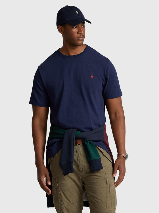 Tricou din bumbac cu logo brodat - 1