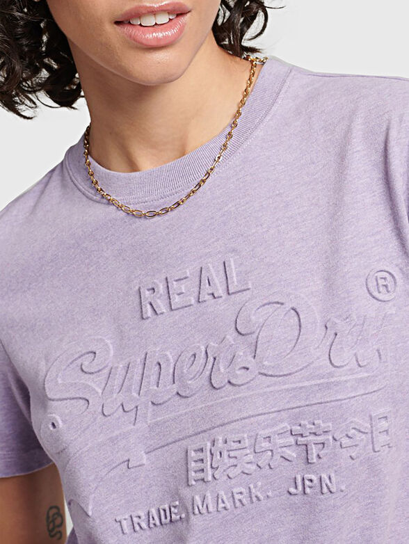 VINTAGE purple T-shirt with logo detail - 3