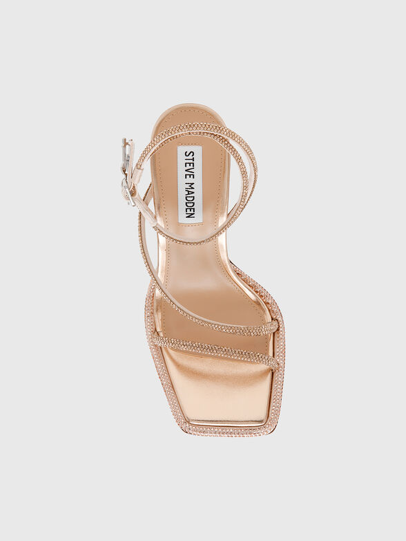 Black heeled sandals with logo - 6