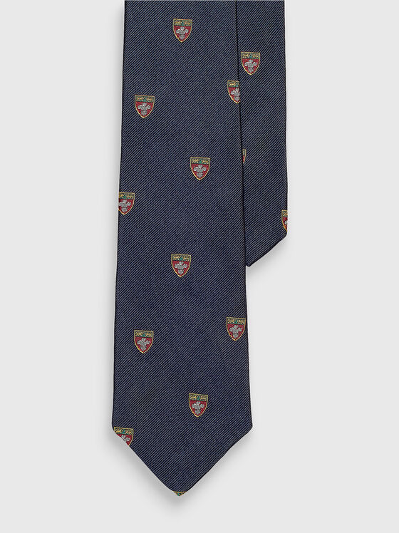Cravată din mătase cu detalii - 1