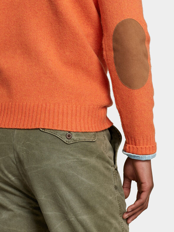 Orange wool blend sweater - 3
