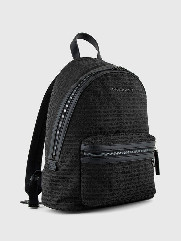 Backpack with monogram logo print - 4
