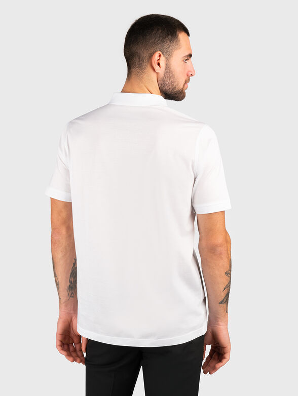 Zip-up polo shirt in white - 3