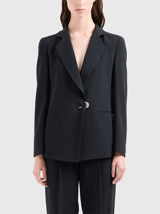Sacou negru cu nasture - 1