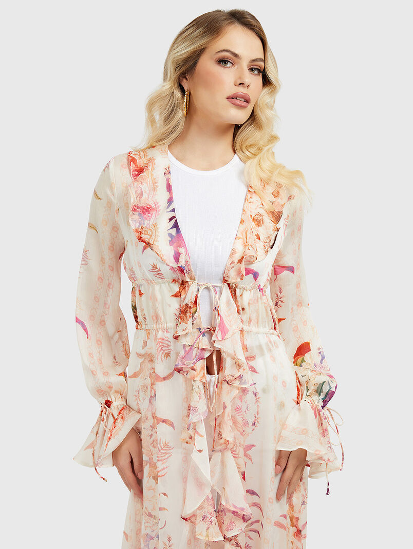 VANESSA cardigan with floral print and laces - 3