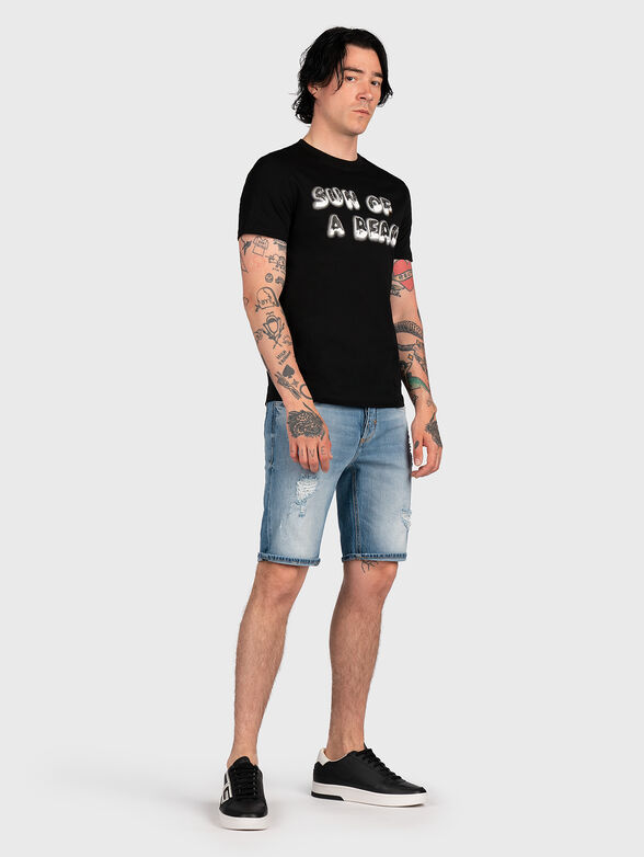 Cotton T-shirt with art print - 2