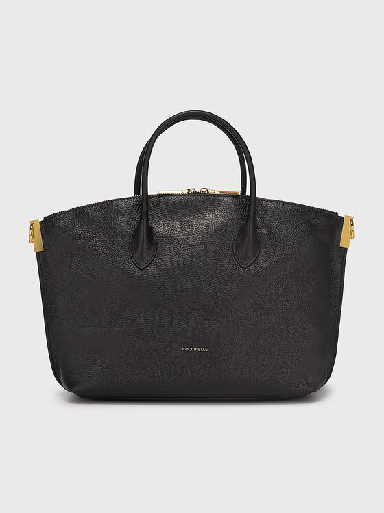 Leather bag with metal accents - 1