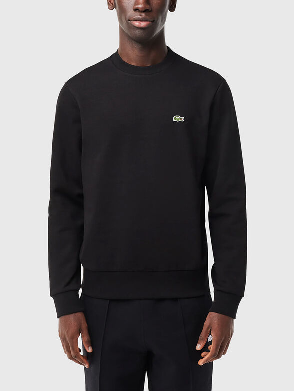 Black sweatshirt with logo accent  - 1