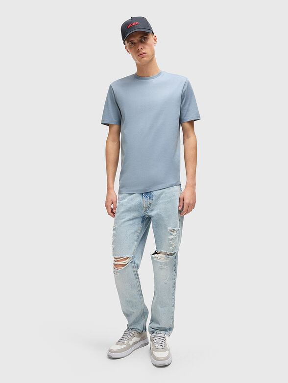 DIMERSTEE cotton T-shirt with with oval neckline - 2