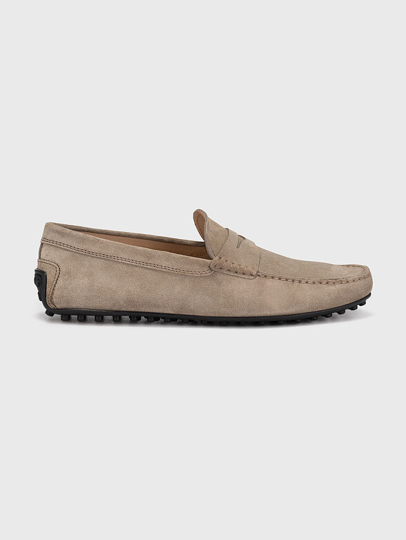 CITY beige suede loafers - 1