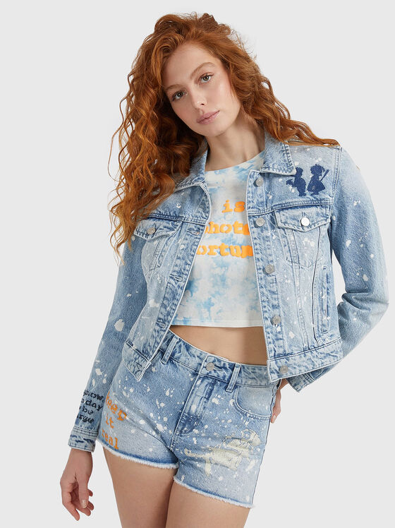 Jachetă din denim STEVIE cu imprimeu graffiti  - 1