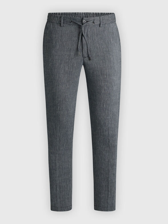 C-KANE-RDS linen trousers with ties - 1