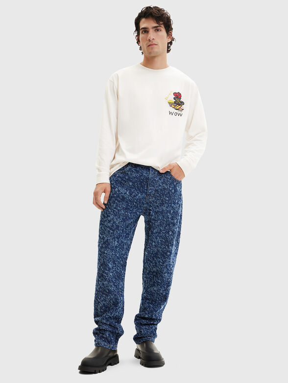 ROOTS dark blue jeans - 4